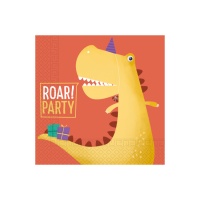 Servilletas de Dino Party de 16,5 x 16,5 cm - 20 unidades