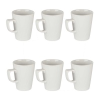 Taza de 350 ml para desayuno de porcelana - 6 unidades