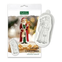 Molde de silicona de figura de Papá Noel de 8,5 x 5,5 cm - Katy Sue Molde