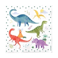 Servilletas de Dinosaurio Bebé Feliz de 16,5 x 16,5 cm - 20 unidades