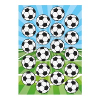 Pegatinas de deportes pelotas de fútbol - 1 hoja por 0,95 €