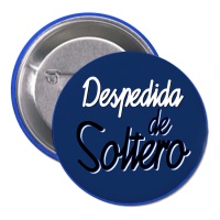 Chapa de despedida de soltero azul - 1 unidad