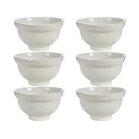 Bol de 400 ml de porcelana blanca con forma - 6 unidades