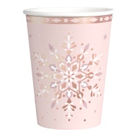 Vasos de Navidad Rosé de 270 ml - 6 unidades