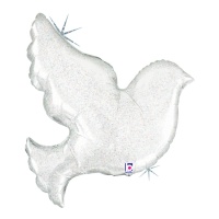 Globo de paloma blanco perla de 86 cm - Grabo