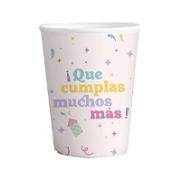 Vasos de Cumpleaños de 266 ml - 6 unidades