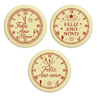 Letrero de chocolate blanco de Feliz Ano Novo - 45 unidades