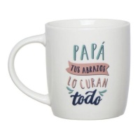 Taza de 350 ml Papá tus abrazos lo curan todo