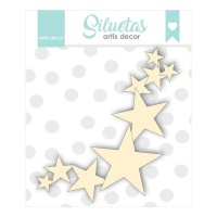 Chipboard de estrellas de 12 x 12,5 cm - Artis decor - 1 pieza