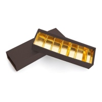 Caja para bombones Berlín marrón de 24,5 cm - Pastkolor