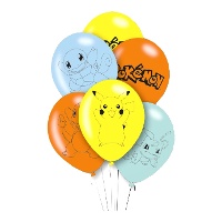 Globos de látex de pokemon de 27,5 cm - 6 unidades