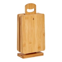 Tabla de cortar de 21 x 14 cm con soporte - 6 unidades