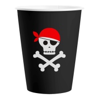 Vasos de piratas de 200 ml - 8 unidades