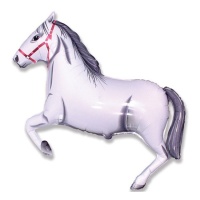 Globo de caballo blanco de 107 x 75 cm - Conver Party