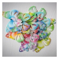 Obleas de mariposas metalizadas de colores - Crystal Candy - 22 unidades