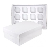 Caja rectangular para 12 cupcakes de 32 x 22 x 9 cm - PME