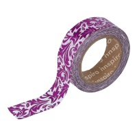 Washi tape de figuras arábes rosa metal - 10 m