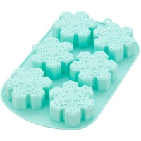 Molde de copos de nieve de silicona de 27,5 x 17,5 cm - Wilton - 6 cavidades