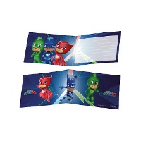 Invitaciones de PJ Masks - 6 unidades