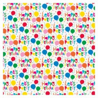 Papel de regalo de Happy Birthday blanco de 1,52 x 0,76 m