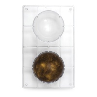 Molde para esferas de chocolate de 27,5 x 17,5 cm - Decora - 2 cavidades