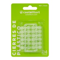 Botones a presión de 0,8 cm de plástico - Castelltort - Cierres de plástico de 8 mm - 24 pares