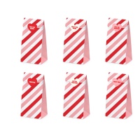 Bolsas de papel de Sweet Love con pegatinas - 6 unidades