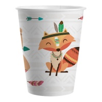 Vasos de tipi con animales de 200 ml - 8 unidades