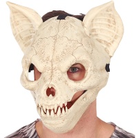 Máscara de calavera de murciélago con movimiento