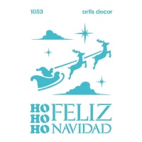 Plantilla Stencil Navidad HOHOHO de 20 x 28,5 cm - Artis decor - 1 unidad