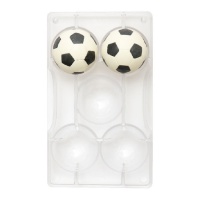 Molde de balón de fútbol para chocolate de 20 x 12 cm - Decora - 5 cavidades