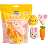 Nubes de conejo, pollito y zanahoria - 12 unidades