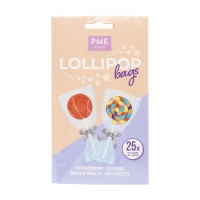 Bolsas de plástico transparentes para piruletas de 15,2 x 9,5 cm - PME - 25 unidades