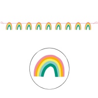 Guirnalda de arcoíris pastel de 2,5 m