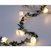 Guirnalda con luces led en forma de flores - 1,5 metros