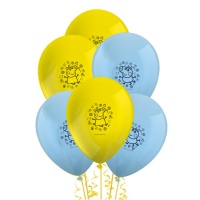 Globos de látex de Peppa Pig y George de 23 cm - Procos - 8 unidades