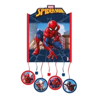 Piñata de Spiderman en la ciudad de 27 x 21 cm