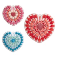 Tarta de chuches de corazón en caja de 250 a 300 gr