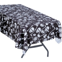 Mantel negro de huesos de 1,77 x 1,34 m