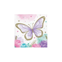 Servilletas de Butterfly Shimme de 12,5 x 12,5 - 16 unidades