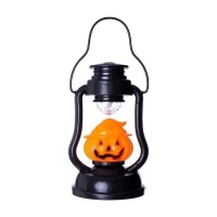 Farol de calabaza con luz
