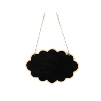 Cartel de pizarra para colgar nube de 15 x 20 cm