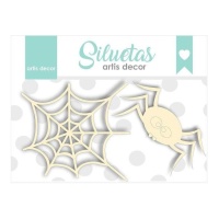 Chipboard de Araña y Telaraña - Artis decor - 2 unidades