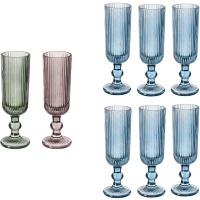 Copa de 160 ml para cava rayada vertical - 6 unidades