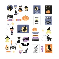 Chipboard de Halloween adhesivos - 43 piezas