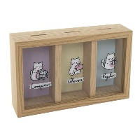 Hucha de Comprar, ahorra, regalar triple