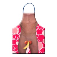 Delantal de hombre desnudo con frutas