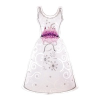 Globo de vestido de novia rosa de 74 cm