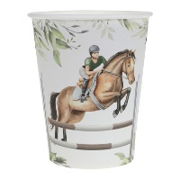 Vasos de caballo con jinete de 270 ml - 10 unidades