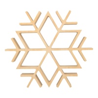 Figura de madera de copo de nieve de 26 x 30 x 4 cm - 1 unidad